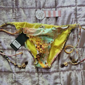PilyQ Yellow Animal Print Bikini Bottom